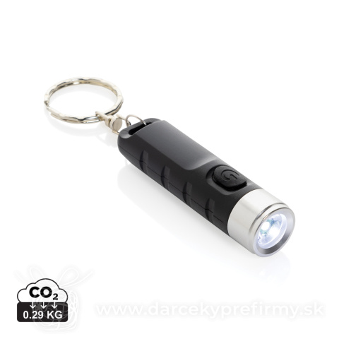 Obrázok produktu Kľúčenka s USB dobíjateľným svietidlom Globix z RCS plastu
