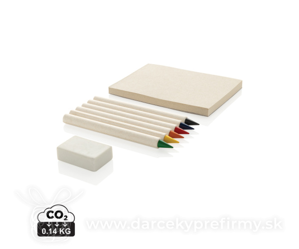 Sada 6ks farebných nekonečných ceruziek so zápisníkom Micki