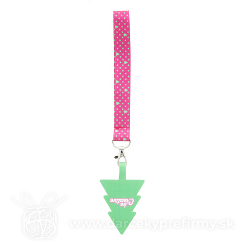 Obrázok produktu SuboFob Mobile Xmas - lanyard na ruku s držiakom mobilného telefónu RPET na zákazku