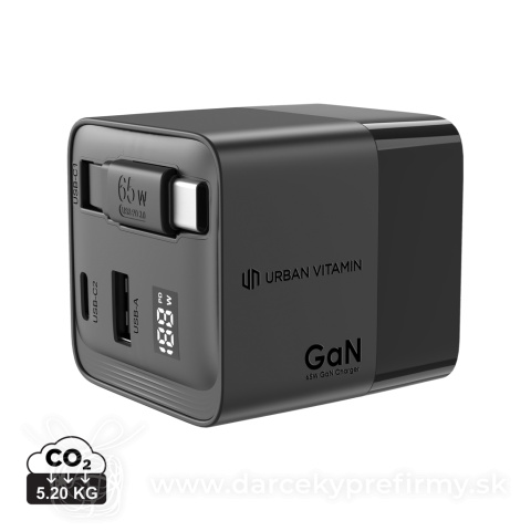 Obrázok produktu Urban Vitamin Mendocino 65W GaN nabíjačka s nabíjacím káblom