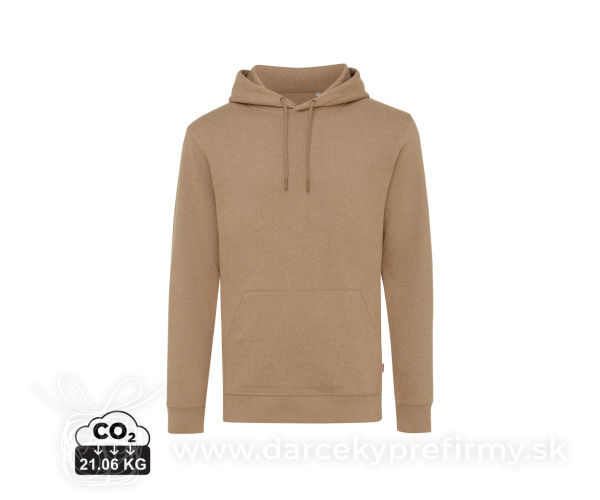 Nefarbená mikina s kapucňou Iqoniq Torres z recykl. bavlny