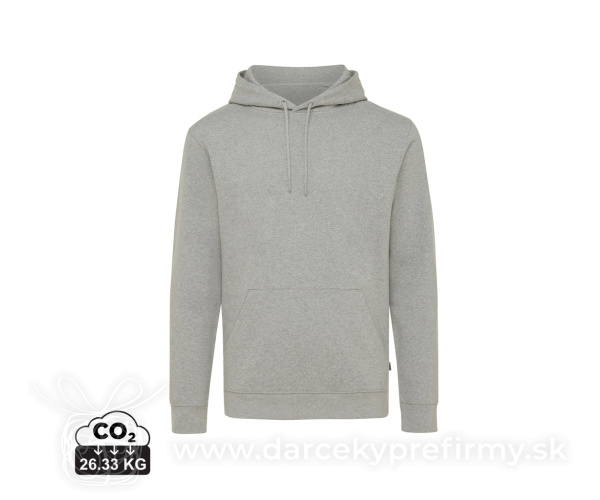Nefarbená mikina s kapucňou Iqoniq Torres z recykl. bavlny