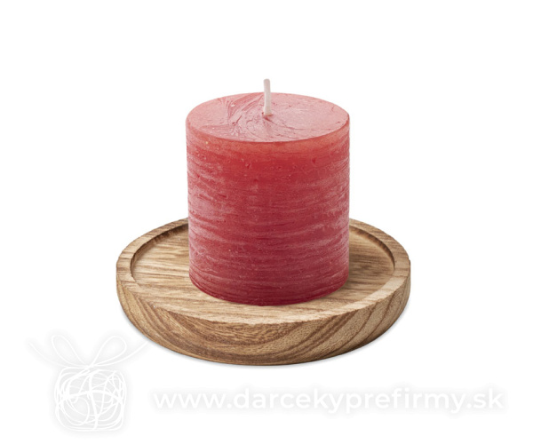 PENTAS - Svíčka s dreveným stojánkom