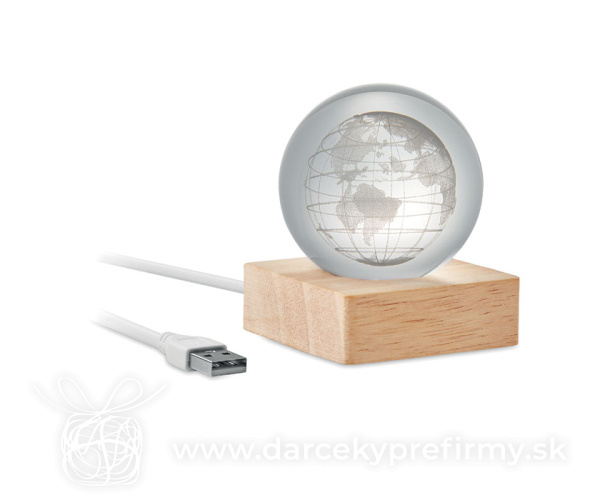 GLOBE LIGHT - Skleněný globus s LED