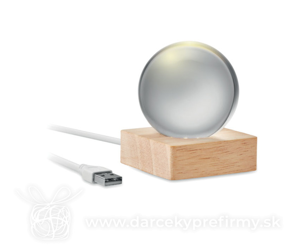 LIGHT - Skleněná koule s LED