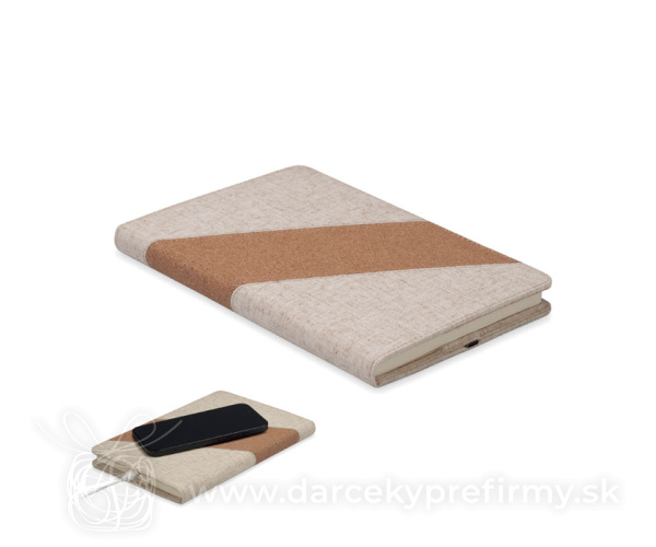 CORTONA - Zápisník A5 s 15W nabíječkou