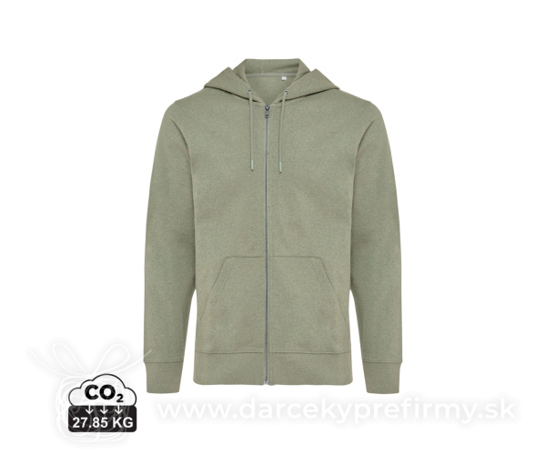 Mikina na zips s kapucňou IQONIQ Abisko z recykl. bavlny