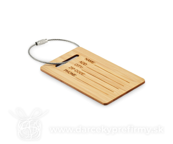 MIO - Bambusová visačka na zavazadla