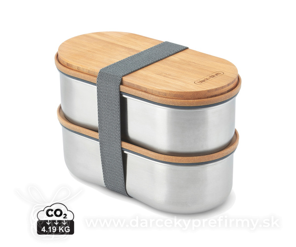 Nerezový dvojitý Bento box Black+Blum