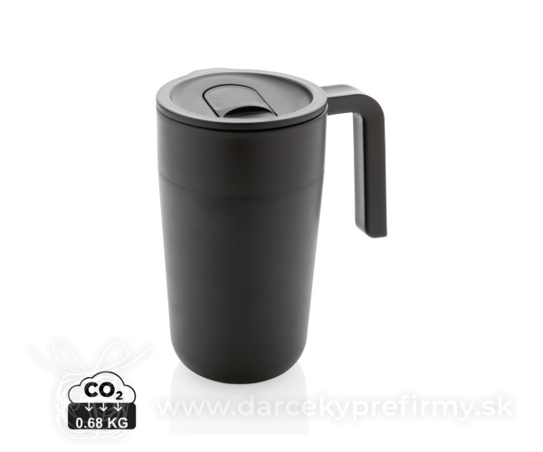 Hrnček s madlom z GRS recyklovanej ocele a plastu