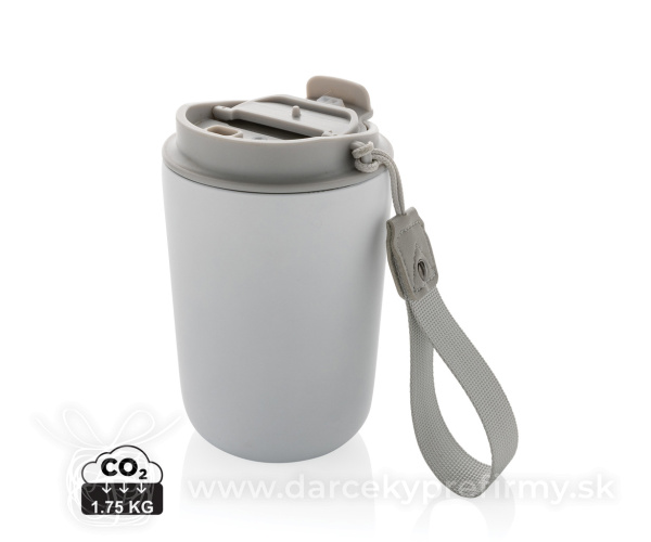 Termohrnček Cuppa z RCS recykl. nerezovej ocele s lanyardom