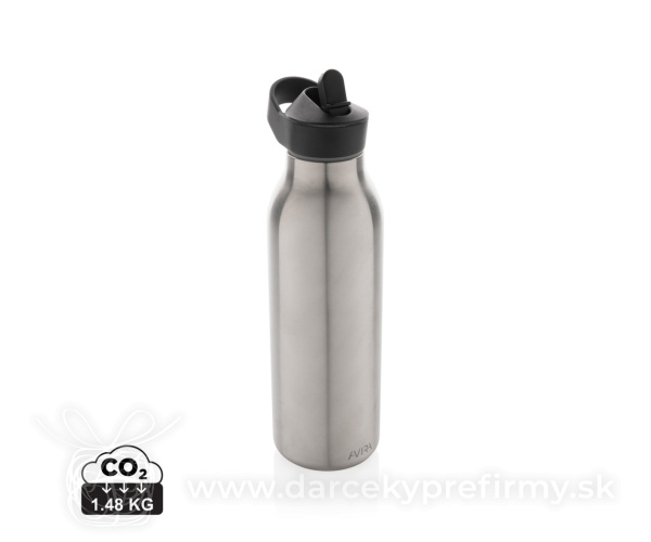 Flip-top fľaša na vodu Avira Ara 500ml z RCS recykl. ocele