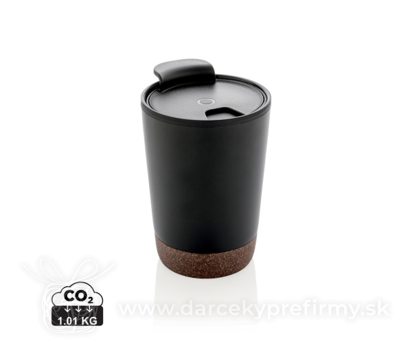 Korkový termohrnček z GRS recykl. plastu a ocele