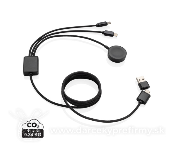 Nabíjací kábel Terra s nabíjačkou hodiniek 6 v 1 z RCS rPET