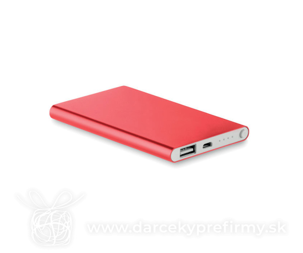 POWERFLAT - Hliníková power banka 4000 Mah