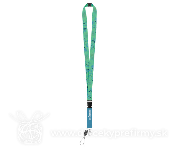 Subyard D Safe - šnúrka na krk na zákazku so sublimačnou potlačou a bezpečnostnou prackou