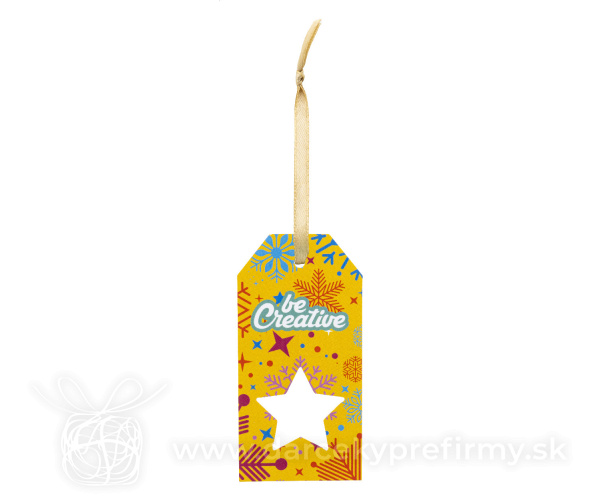 PrinTag Plus - vlastná darčeková visačka, hviezda