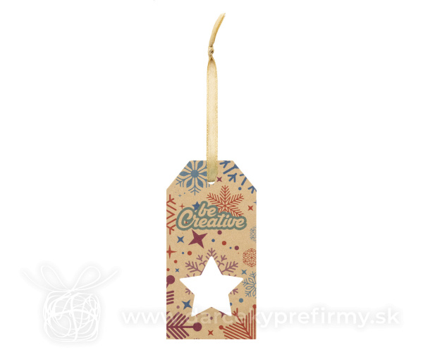 PrinTag Plus Eco - vlastná darčeková visačka, hviezda