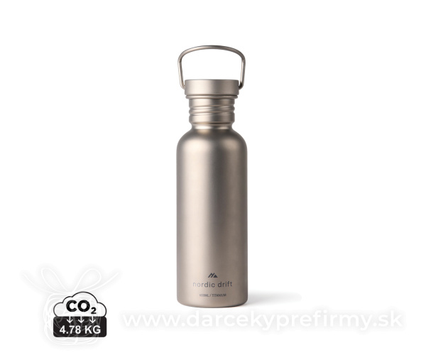 Nordic Drift Trail Ultra Ľahká Titánová Fľaša na vodu 600 ml