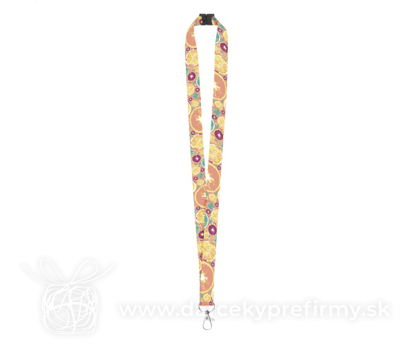 Subyard A Safe - šnúrka na krk na zákazku so sublimačnou potlačou a bezpečnostnou prackou