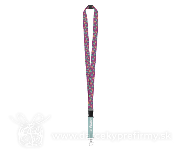 Subyard C Safe - šnúrka na krk na zákazku so sublimačnou potlačou a bezpečnostnou prackou