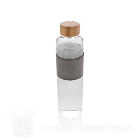 Obrázok produktu Sklenená fľaša s bambusovým uzáverom Impact