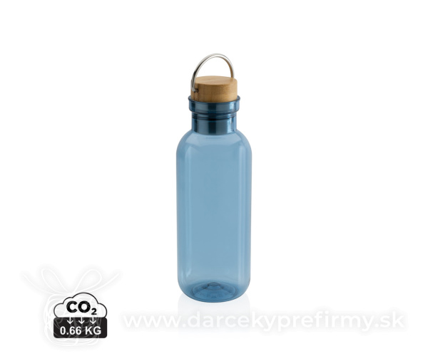 Fľaša na vodu z GRS RPET s bambusovým uzáverom a madlom