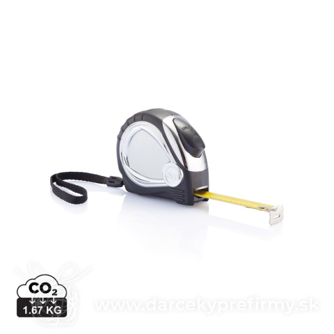 Obrázok produktu Automatický chrómovaný zvinovací meter, 5 m/19 mm