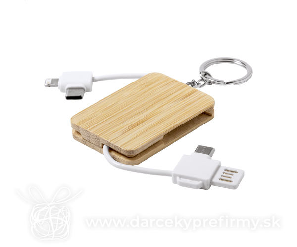 Edulis - prívesok na kľúče s USB nabíjacím káblom