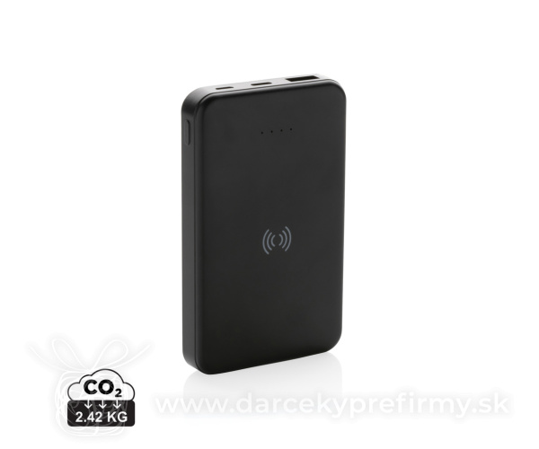 Bezdrôtová powerbanka 5000 mAh 5W z RCS recykl. plastu