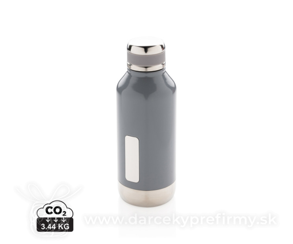 Nepriepustná termo fľaša s plieškom na logo