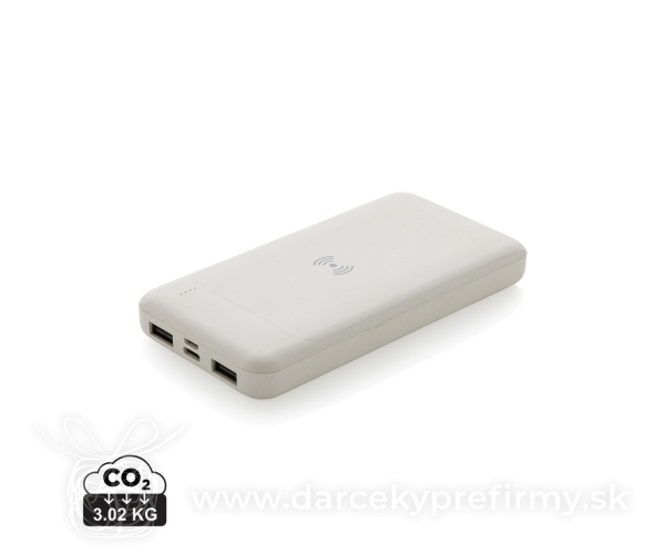 Bezdrôtová powerbanka z RCS recyklovaného plastu