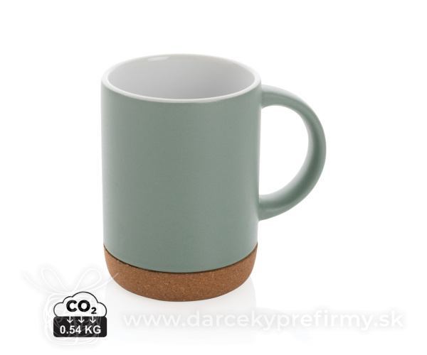 Keramický hrnček s korkovým podstavcom
