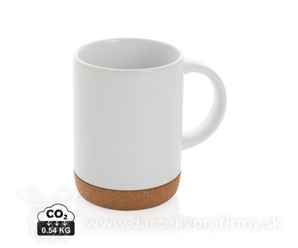 Keramický hrnček s korkovým podstavcom