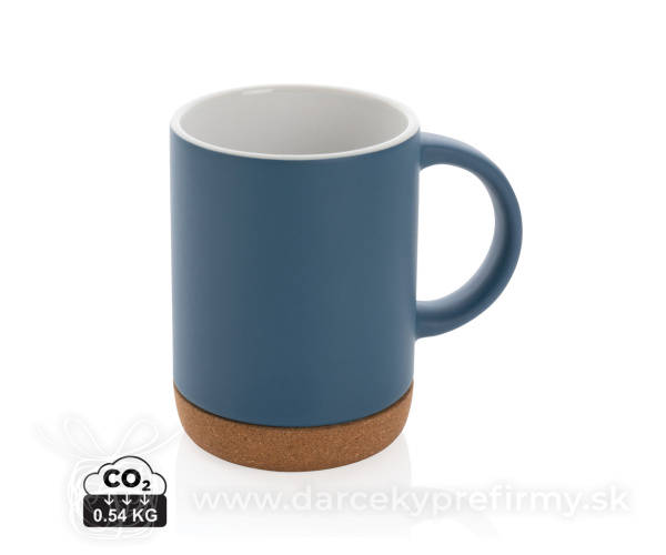 Keramický hrnček s korkovým podstavcom