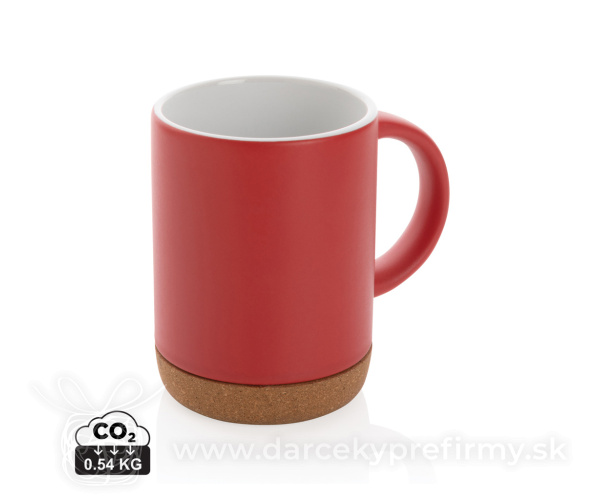 Keramický hrnček s korkovým podstavcom