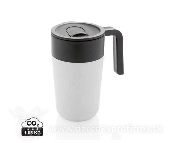 Hrnček s madlom z GRS recyklovanej ocele a plastu