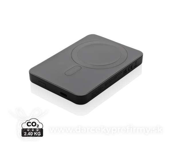 Magnetická powerbanka 5000mAh Magnetix z RCS recykl. plastu