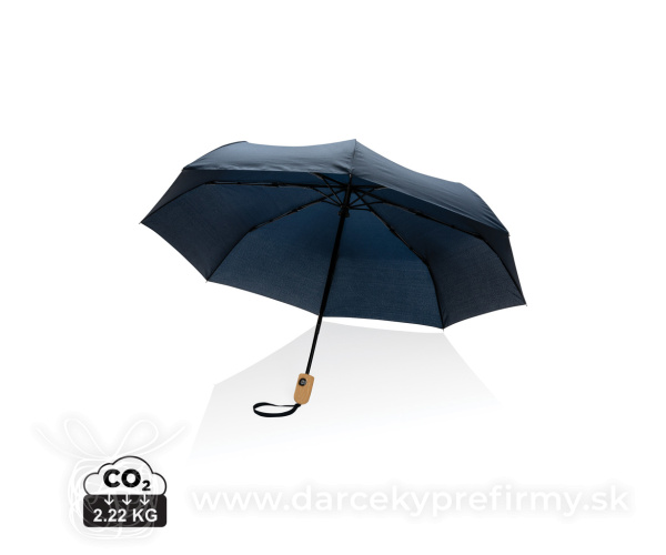 21" bambus auto-open/close dáždnik Impact zo 190T RPET AWARE