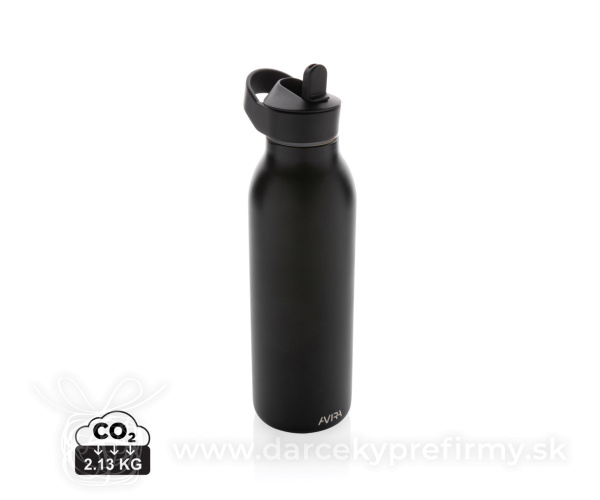 Flip-top fľaša na vodu Avira Ara 500ml z RCS recykl. ocele