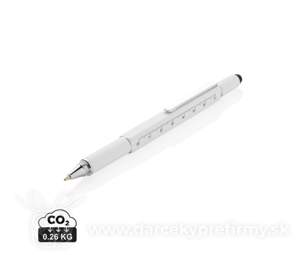 Multifunkčné pero 5 v 1 z hliníka