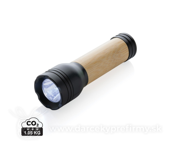 USB svietidlo Lucid 1W z RCS recykl. plastu a bambusu