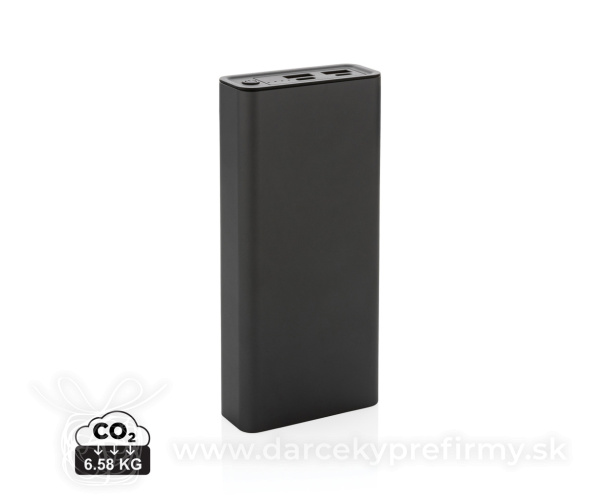 Powerbanka Terra 20 000mAh 20W z recyklovaného hliníka a ABS