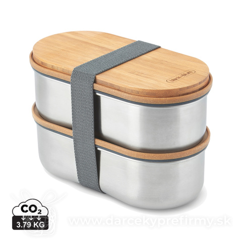 Obrázok produktu Nerezový dvojitý Bento box Black+Blum