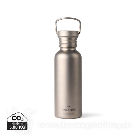 Obrázok produktu Nordic Drift Trail Ultra Ľahká Titánová Fľaša na vodu 600 ml