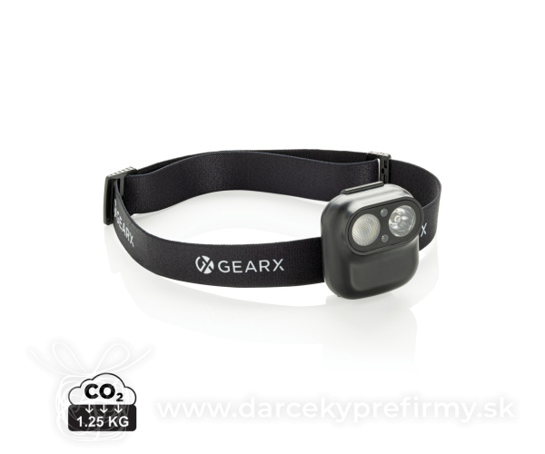 Gear X RCS čelová lampa z rec. plastu s pohybovým senzorom