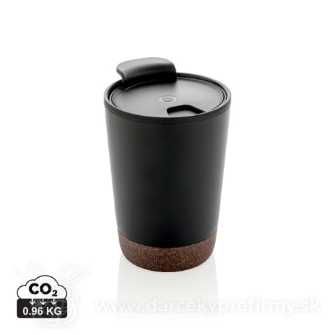 Obrázok produktu Korkový termohrnček z GRS recykl. plastu a ocele