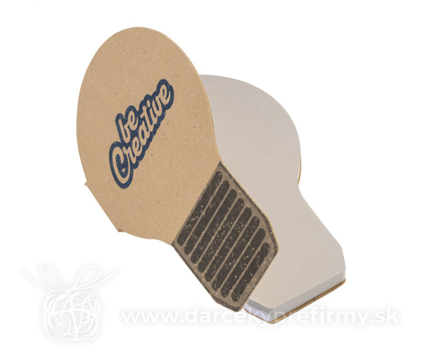 CreaStick Bulb Eco - samolepiaci blok na poznámky na zákazku