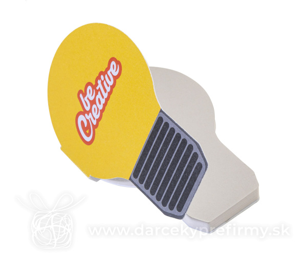 CreaStick Bulb - samolepiaci blok na poznámky na zákazku