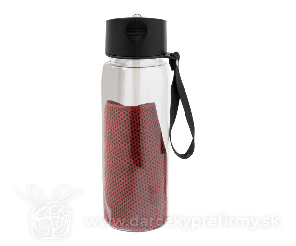 Fitmax - športová fľaša z RPET s uterákom